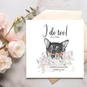 Welsh Corgi Dog Wedding Cocktail Napkins Serviette