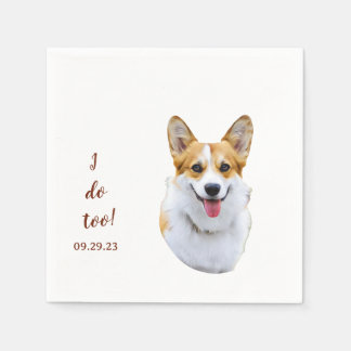 Welsh Corgi Dog Zeichnend Personalisiert Ich tue a Serviette