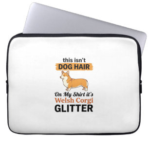 Welsh Corgi Glitter Lustiges Hunde Liebhaber T-Shi Laptopschutzhülle