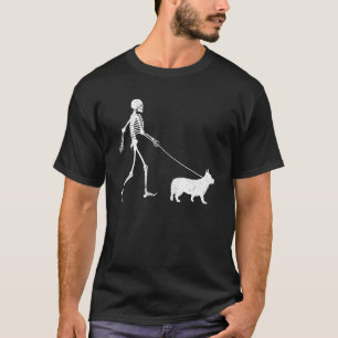 Welsh Corgi Halloween-Skelett Hund Jugendlich T-Shirt