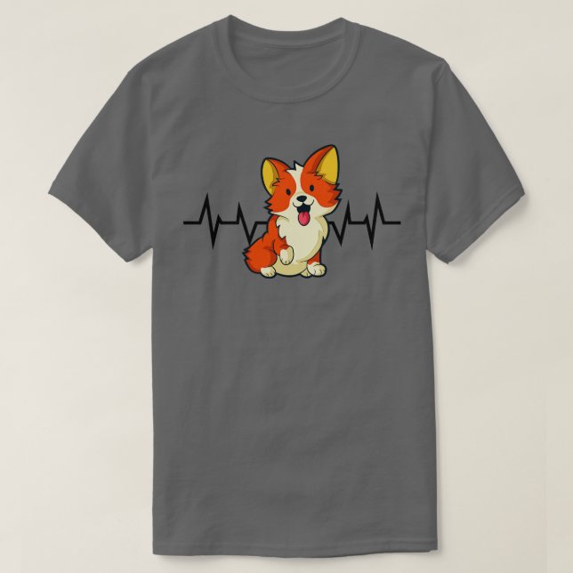 Welsh Corgi Heartbeat T-Shirt (Design vorne)
