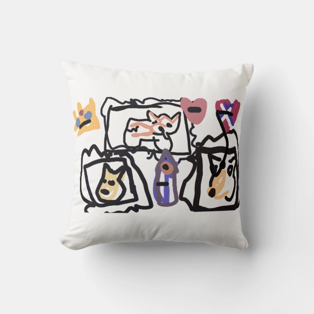 Welsh Corgi hearts  Kissen (Vorderseite)