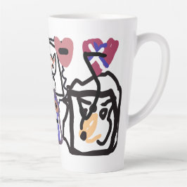 Welsh Corgi hearts  Milchtasse