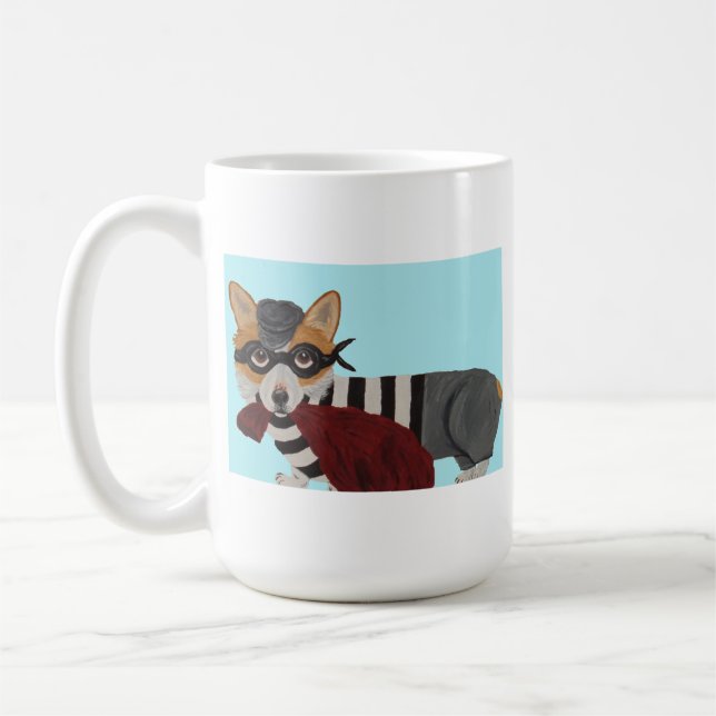  Welsh Corgi Leckerli Dieb Einbrecher Tasse (Links)