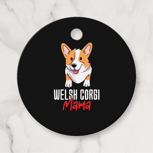 Welsh Corgi Mama Geschenkanhänger (Vorderseite)