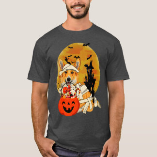 Welsh Corgi Mummy Halloween Funny Corgi Halloween T-Shirt