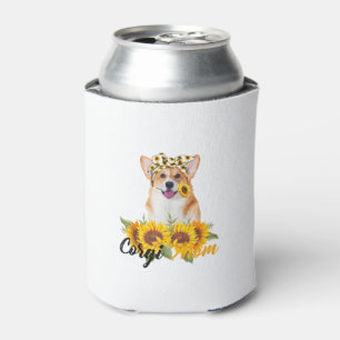 Welsh Corgi Mutter Sonnenblume Sommer Hundemama Ma Dosenkühler