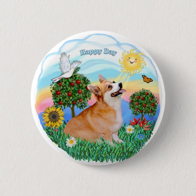 Welsh Corgi (Pembroke 7b) Button (Vorderseite)