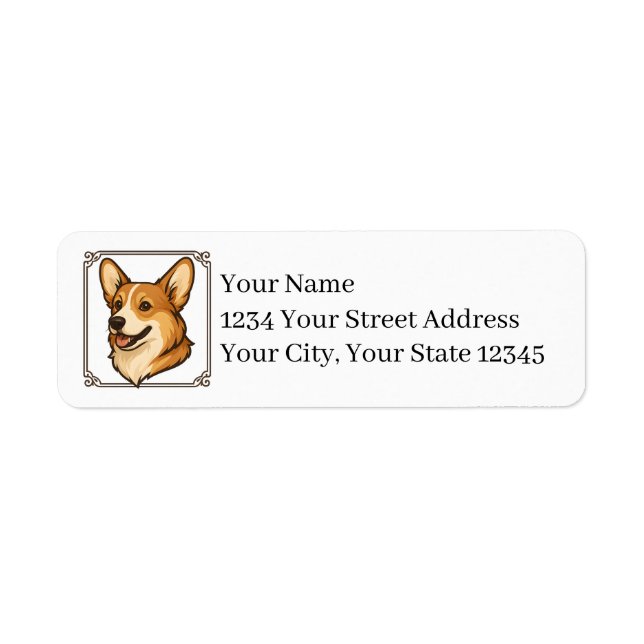 Welsh Corgi Return Address Labels (Vorne)