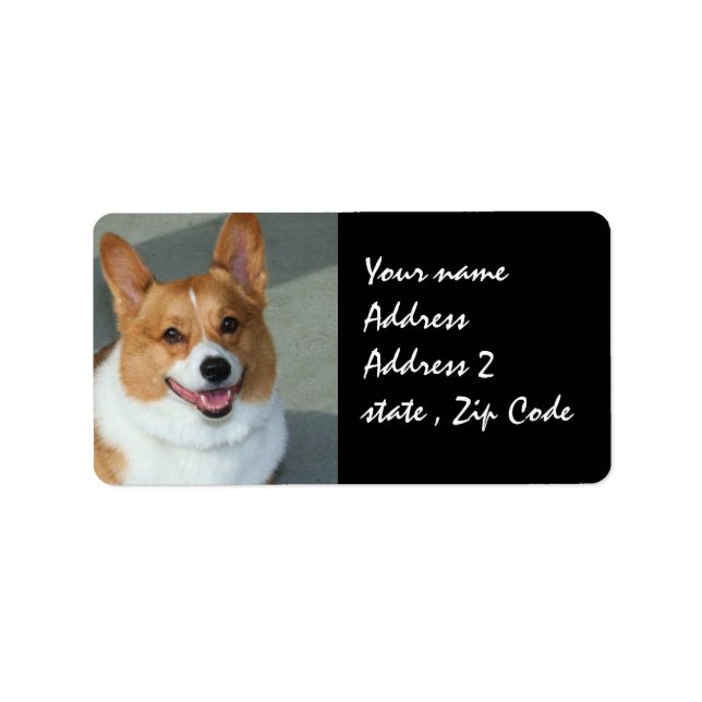 Welsh Corgi Shipping Labels Adressaufkleber (Vorne)