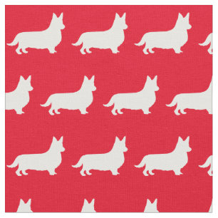 Welsh Corgi Silhouette Pet Pembroke Red Stoff