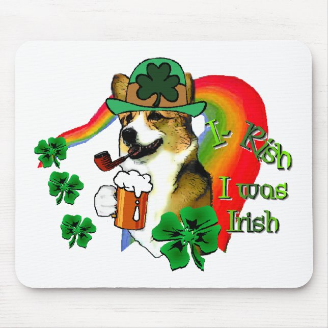 Welsh Corgi St Patricks Day Mousepad (Vorne)