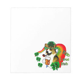 Welsh Corgi St Patricks Day Notizblock