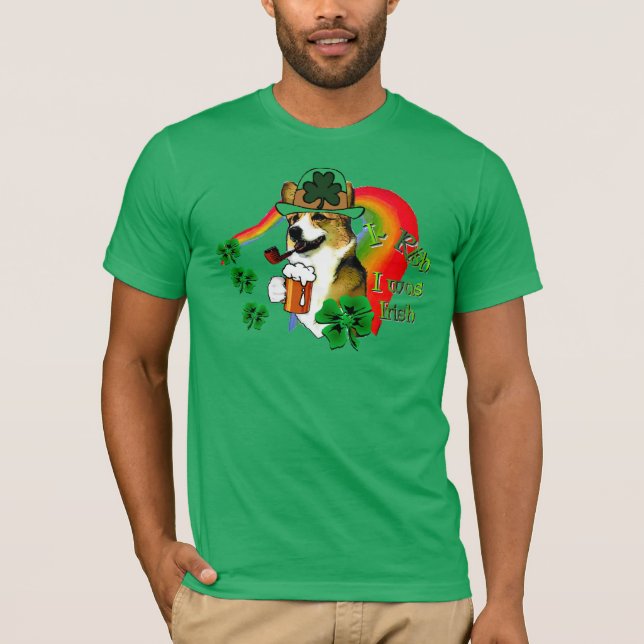 Welsh Corgi St Patricks Day T-Shirt (Vorderseite)