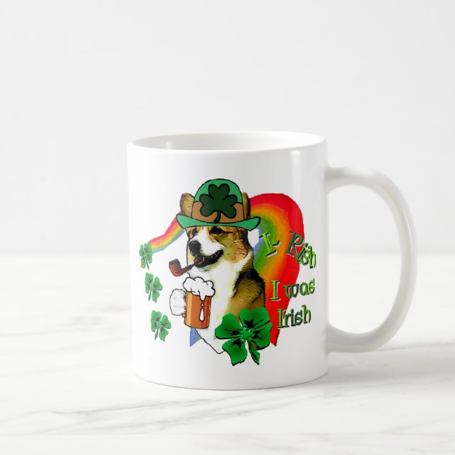 Welsh Corgi St Patricks Day Tasse (Rechts)