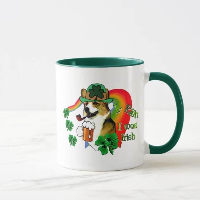 Welsh Corgi St Patricks Day Tasse (Rechts)