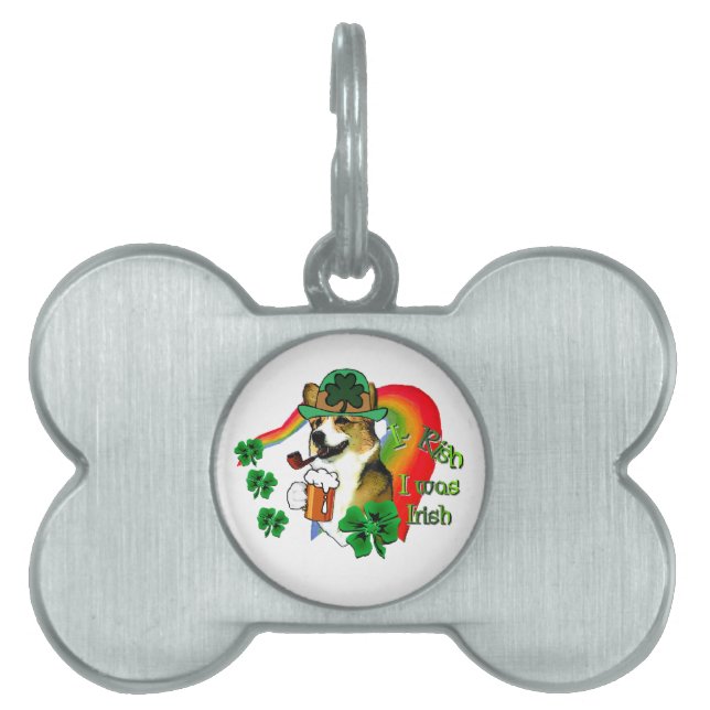 Welsh Corgi St Patricks Day Tiermarke (Vorderseite)