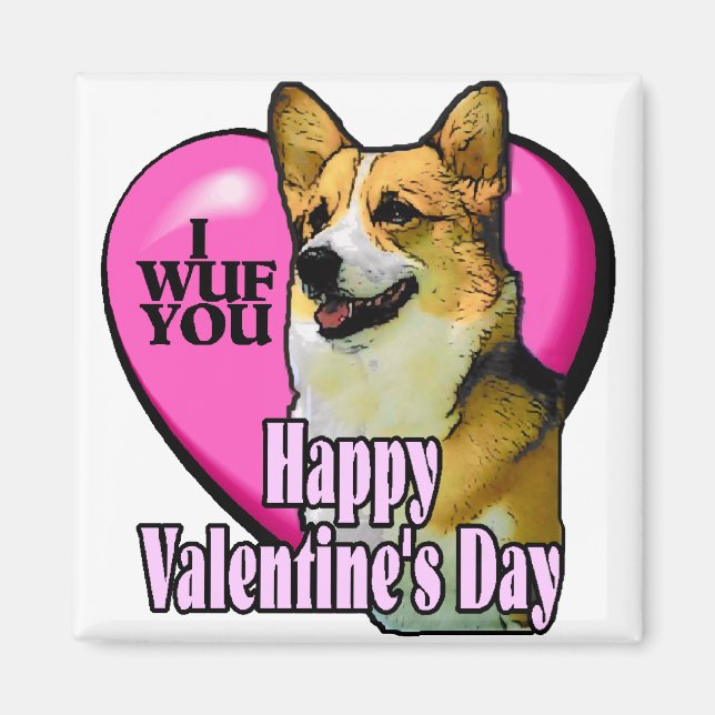 Welsh Corgi Valentine's Day Geschenke Magnet (Vorne)