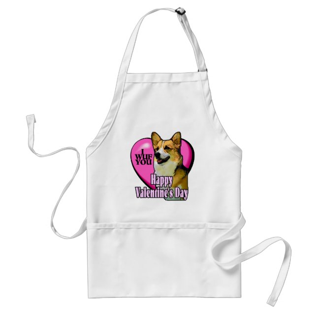 Welsh Corgi Valentine's Day Geschenke Schürze (Vorne)