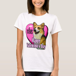 Welsh Corgi Valentine's Day Geschenke T-Shirt