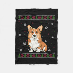 Welsh Corgi Weihnachtssüßer Xmas Haustier Hund Fleecedecke