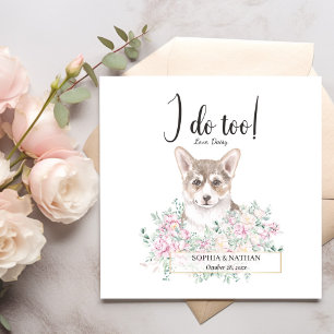 Welsh Corgi Welppy Dog Wedding Cocktail Napkins Serviette