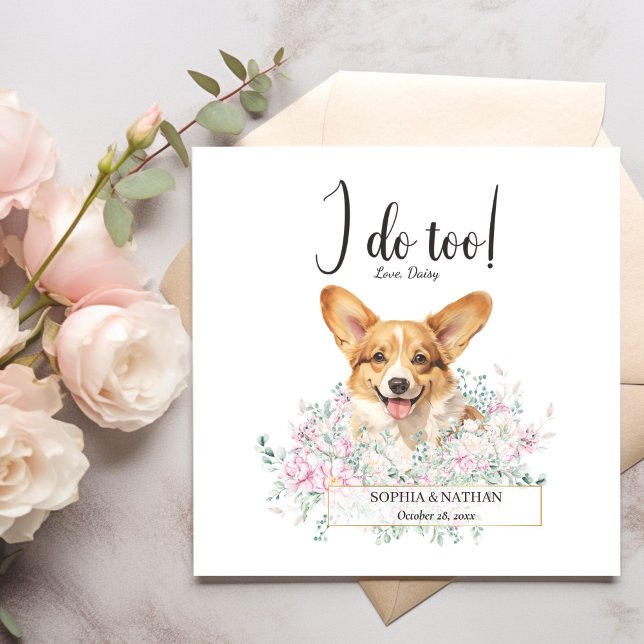 Welsh Corgi Welppy Dog Wedding Cocktail Napkins Serviette (Von Creator hochgeladen)
