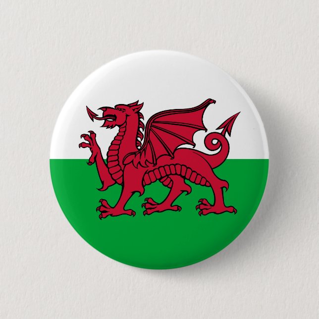 Welsh Dragon Button (Vorderseite)