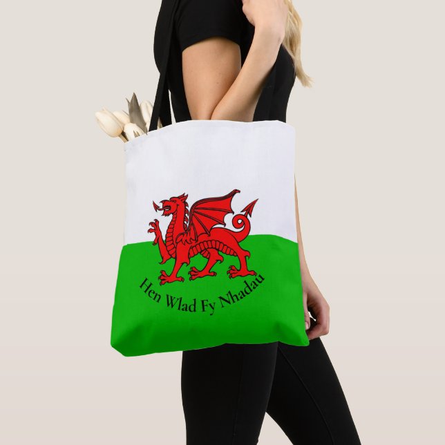 Welsh Dragon Flag, für St. David's Day (Von Nahem)