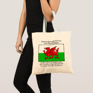 Welsh Dragon Flag Llanfairpwllgwyngyll Tragetasche
