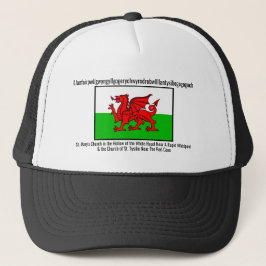 Welsh Dragon Flag Llanfairpwllgwyngyll Truckerkappe