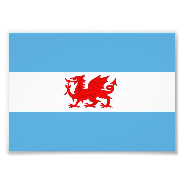 Welsh Dragon Flag Patagonia Colony Fotodruck (Vorne)