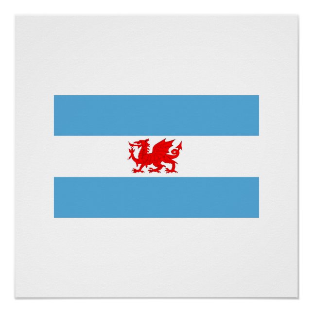 Welsh Dragon Flag Patagonia Colony Poster (Vorderseite)