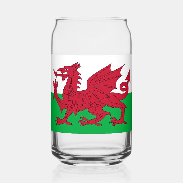 Welsh Dragon ~ Flag Wales Dosenglas (Vorderseite)