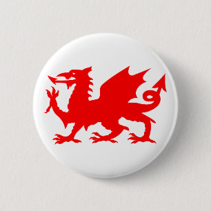 Welsh Dragon Flag, Wales Dragon Flag, England Button