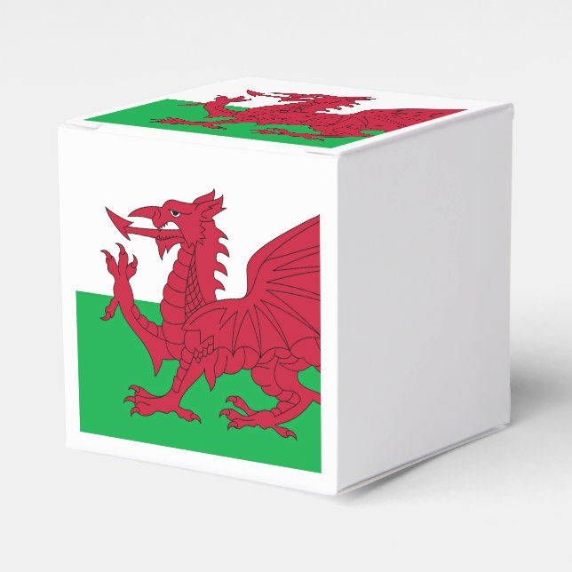 Welsh Dragon ~ Flag Wales Geschenkschachtel (Vorderseite)
