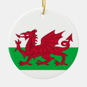 Welsh Dragon ~ Flag Wales Keramik Ornament