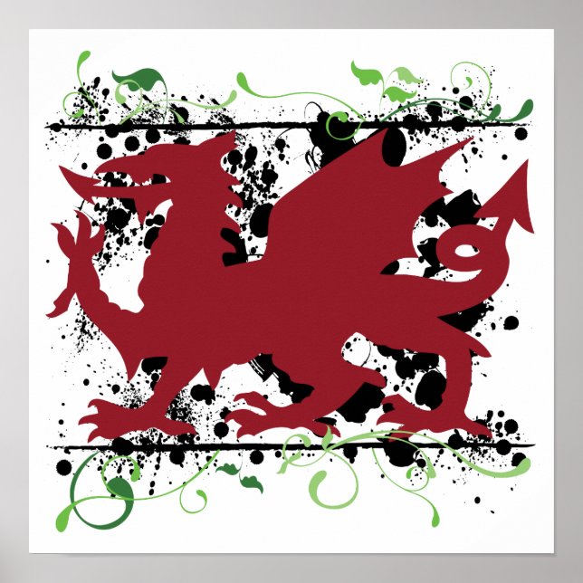 Welsh Dragon Poster (Vorne)