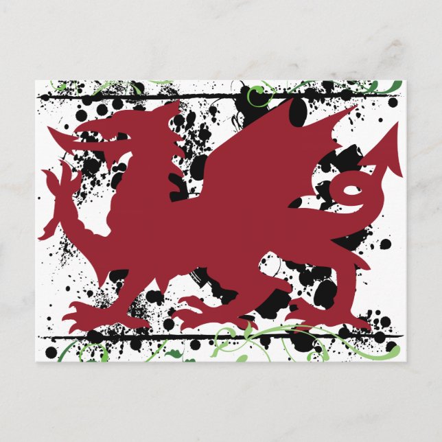 Welsh Dragon Postkarten (Vorderseite)