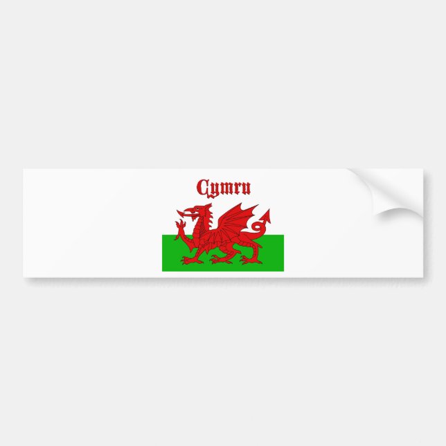 Welsh Flag Cymru Autoaufkleber (Vorne)
