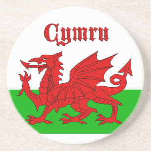 Welsh Flag Cymru Getränkeuntersetzer