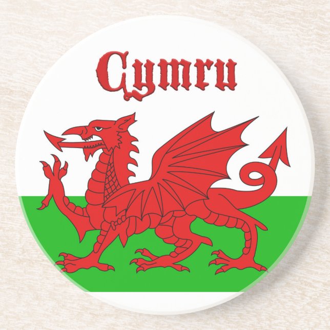 Welsh Flag Cymru Getränkeuntersetzer (Vorne)