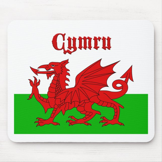 Welsh Flag Cymru Mousepad (Vorne)
