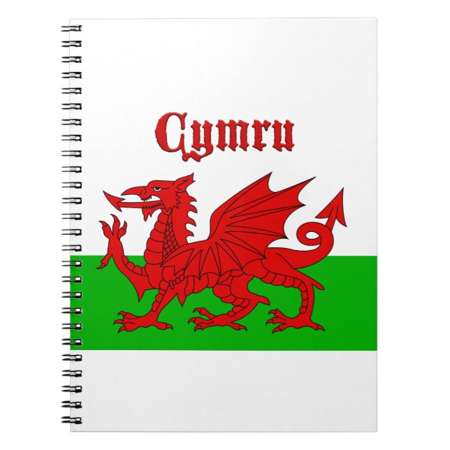 Welsh Flag Cymru Notizblock (Vorderseite)