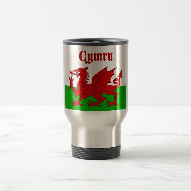 Welsh Flag Cymru Reisebecher (Mittel)