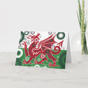 Welsh Flag Design Karte