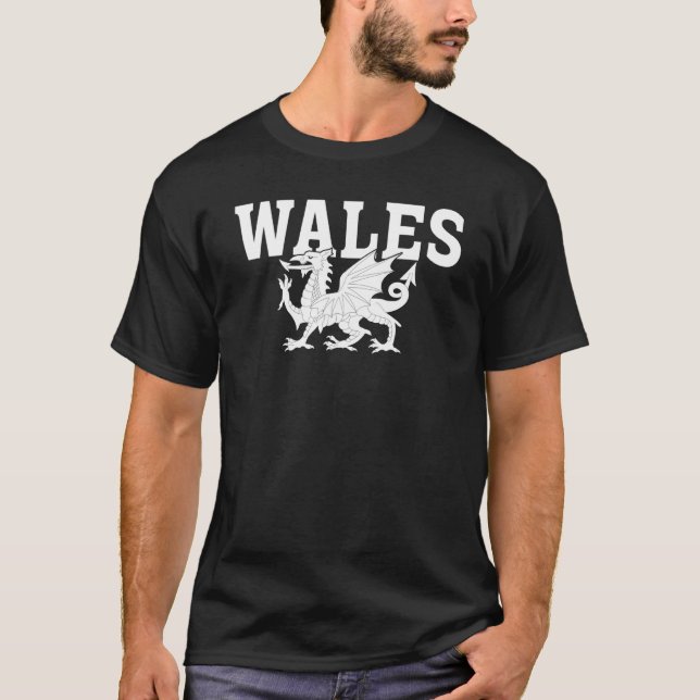 Welsh Flag Home Pride Wales T-Shirt (Vorderseite)