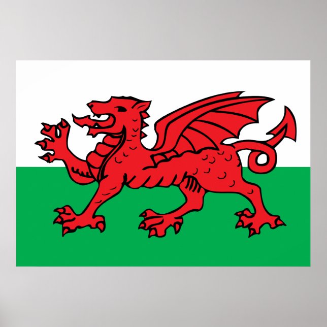 Welsh Flag Poster (Vorne)