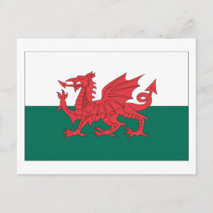 Welsh Flag Postkarte