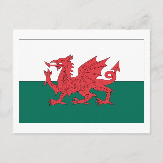 Welsh Flag Postkarte (Vorderseite)